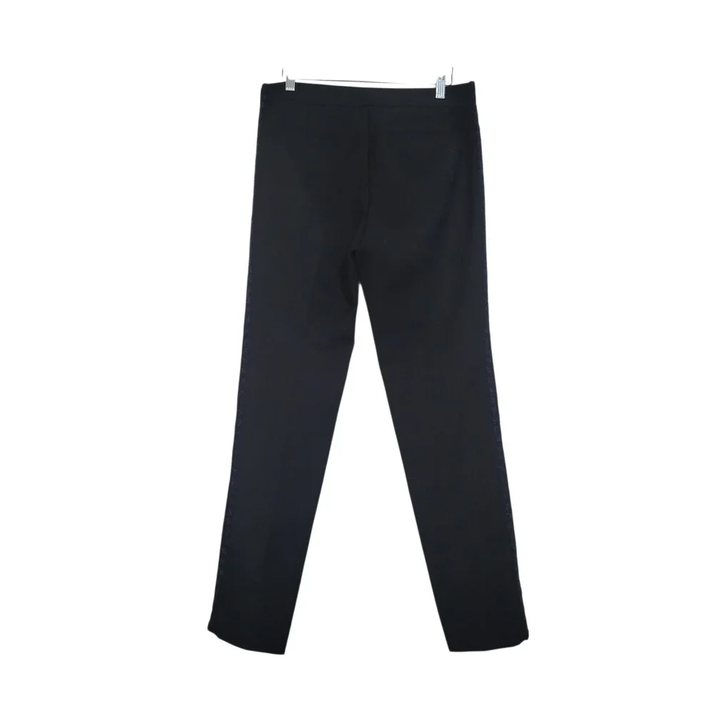 Tory Burch Womens 4 Tobie Tweed Stripe Tapered Pants Tuxedo Wool Blend 33131273
